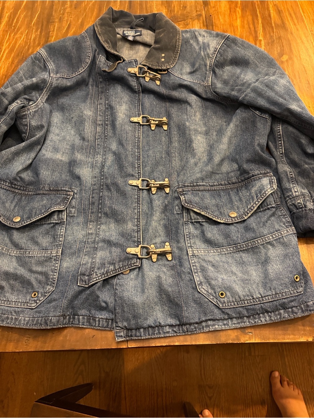Polo by Ralph Lauren Denim Toggle Jean Jacket in Washed Blue